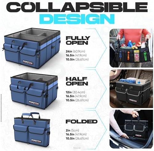 FORTEM Trunk Organizer - Foldable Car Organizer & Storage for SUVs & Trucks - Image 6
