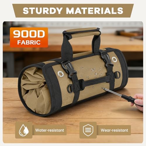 ANILD 13 Inch Regular Long Tool Bag Roll Up, Roll Up Tool Bag Organizer - Image 5