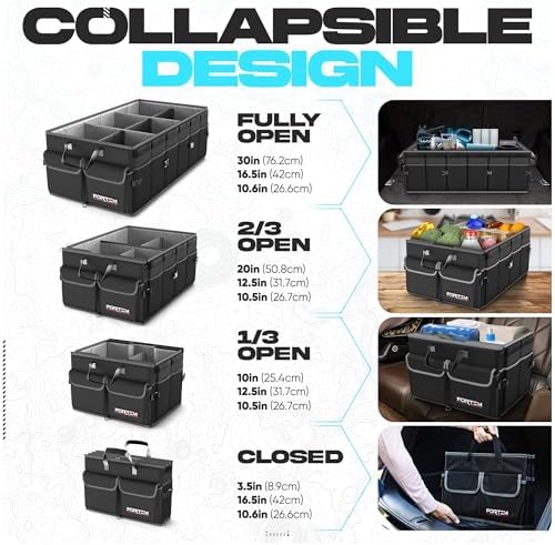FORTEM Trunk Organizer - Foldable Car Organizer & Storage for SUVs & Trucks - Image 6