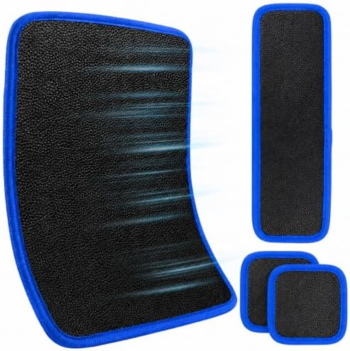 Magnetic Tool Mat Set for Mechanics, Flexible Heavy Duty Magnetic Parts Holder and Tool Organizer for Wrenches, Screws, Nuts, Bolts, Garage Toolbox Accessories (Blue, 4PC) by Unknown