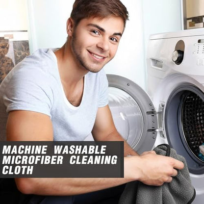 Tallew 18 Pcs Gray Microfiber Towels: 16"x16" Microfiber Drying Towels Bulk Micro Fiber Car Cleaning Cloth for Cars Drying Washing Polishing Cleaning Household Supplies - Image 5