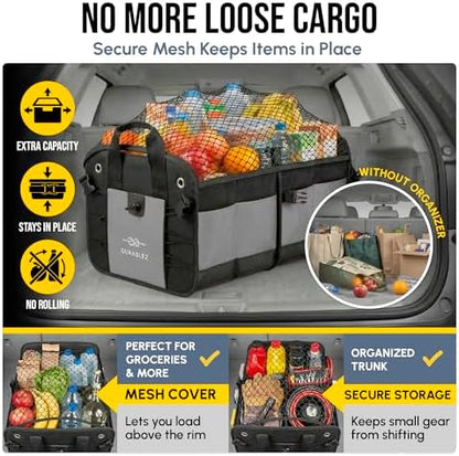 Large Car Trunk Organizer - Trunk Storage - Modular Detachable Configurable Collapsible - for SUV Minivan Truck Sedan Van - 3 Compartment XL, Gray - Image 6