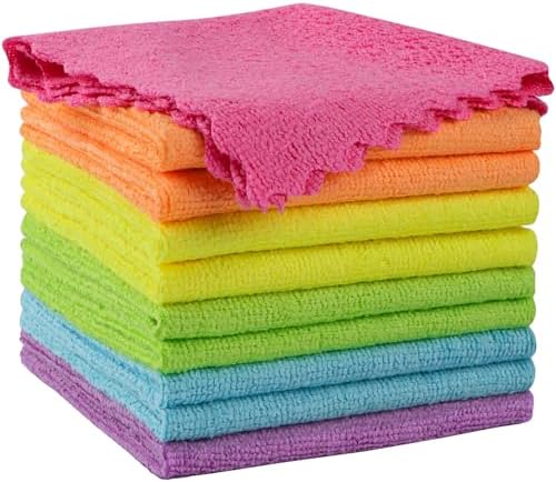 Orighty Microfiber Cleaning Cloth 10 Pack, Cleaning Rags 12x11 inch by AllRightinOrighty