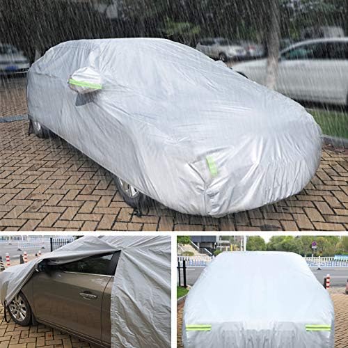 Sedan Car Cover Waterproof All Weather for Auto 210T Lightweight Breathable Outdoor Car Covers UV Protection/Windproof/Dustproof/Scratch Resistant Universal Car Cover Fit Sedan (Up to 193”L) - Image 6