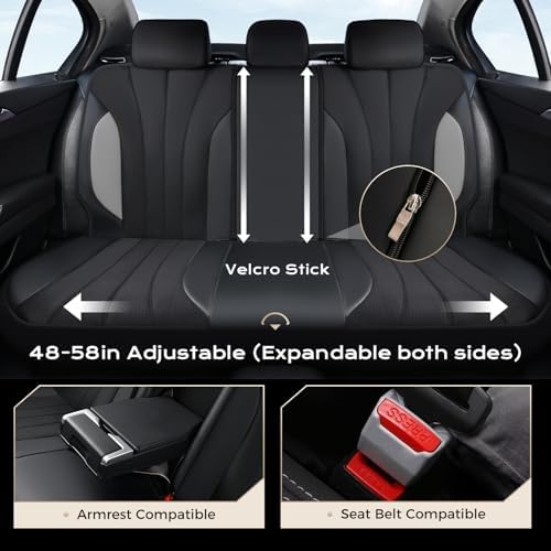 Coverado Seat Covers for Car 2 Seats, Breathable Mesh Seat Protectors, Grey, Universal Fit for SUV, Truck, Sedan - Image 4