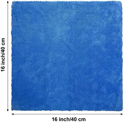 Shimeyao 40 Pcs 16 x 16 Inch Microfiber Towels for Cars, 500 GSM Edgeless Plush Car Detailing Towels, Lint Free Scratch Free Cleaning Cloths for Drying, Washing, Polishing, Waxing, Home (Dark Blue) - Image 2