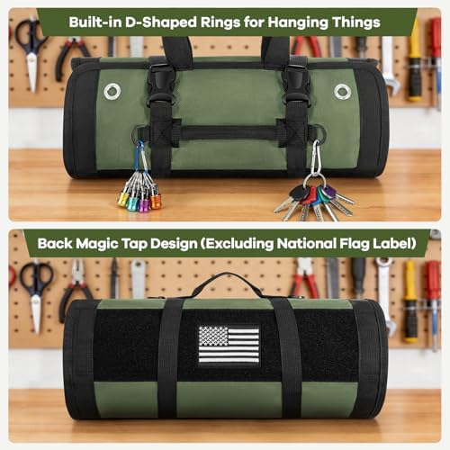 ANILD 15.5 Inch Extra Long Tool Bag Roll Up, Roll Up Tool Bag Organizer - Image 5