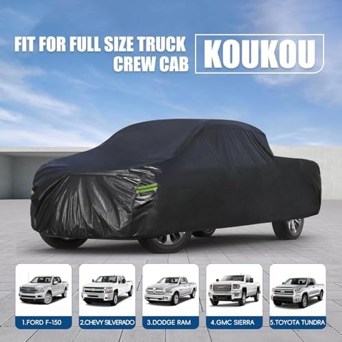 KouKou Waterproof Pickup Truck Cover All Weather, Fits 210-232 inch - Image 7