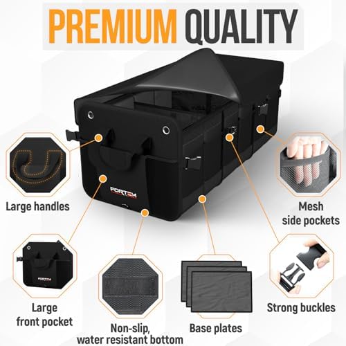 FORTEM Trunk Organizer - Collapsible Car Organizer & Storage Bag for SUVs - Image 2