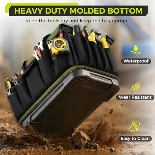 Heavy Duty Tool Bag 18-Inch, Tool Bags for men Toolbox Organizer Tote Gifts - Image 2
