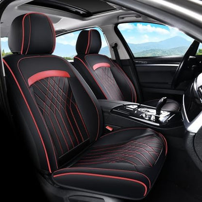 FLORICH Car Seat Covers Front Seat, Leather Seat Covers for Cars, Waterproof Car Seat Protector Breathable, Front Seat Covers for Cars, Automotive Seat Covers Universal Fit for Most SUV Pick-up Truck by FLORICH