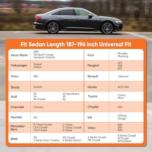 NEVERLAND Sedan Car Cover Waterproof All Weather 196''L x 72''W x 59''H - Image 6