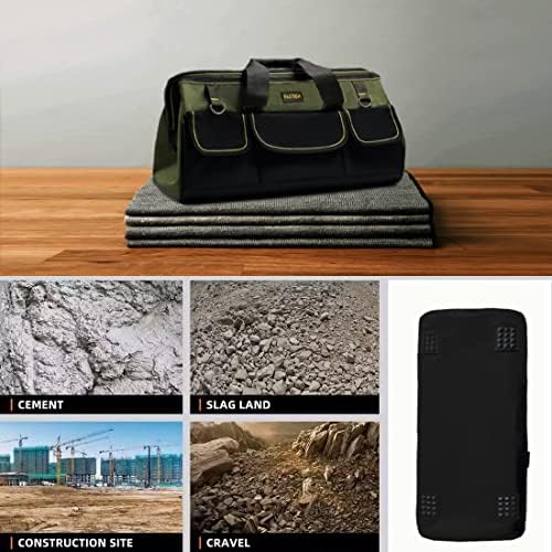 FASTECH 20-inch Wide Mouth Tool Bag with Water Proof Molded Base, Wide Mouth Tool Tote Bag, Waterproof Tool Organizer Bag for Men with Adjustable Shoulder Strap(No Bottom Shell) - Image 6