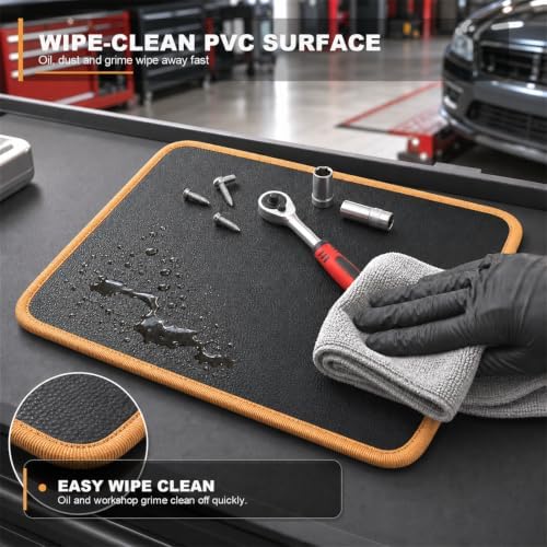 Magnetic Tool Mat Set, Magnetic Pads for Tools - Heavy Duty Magnetic Tool Holder, Flexible Magnet Mat Tray Organizer, for Auto Repair & Workshop, Practical Gifts for Men Dad Mechanics - Image 6