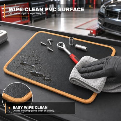 Magnetic Tool Mat Set, Magnetic Pads for Tools - Heavy Duty Magnetic Tool Holder, Flexible Magnet Mat Tray Organizer, for Auto Repair & Workshop, Practical Gifts for Men Dad Mechanics - Image 6