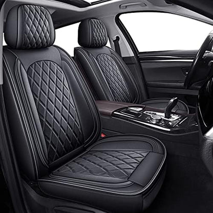 MIROZO 2PCS Front Car Seat Covers, Leather Seat Covers for Sedan, Truck,SUV by MIROZO