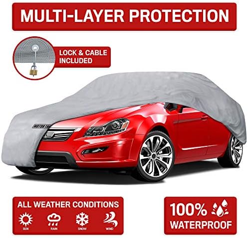 Motor Trend Breathable Lightweight Car Cover, Anti-Moisture Build-Up Water-Resistant Scratch-Resistant Travel-Friendly, Universal Fit for Cars SUVs Trucks Vans All-Weather Outdoor/Indoor, (S) 157" L - Image 2