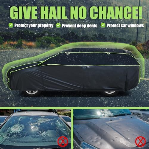 Hail Protector SUV Car Cover with Sun Visor,Fit SUV-Length (Up to 181 Inch) - Image 4