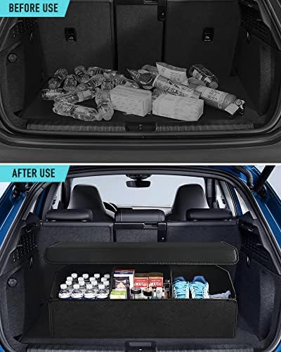 Fyzeoty Car Trunk Organizer for SUV and Sedan, Black, 29.5 inches - Image 6