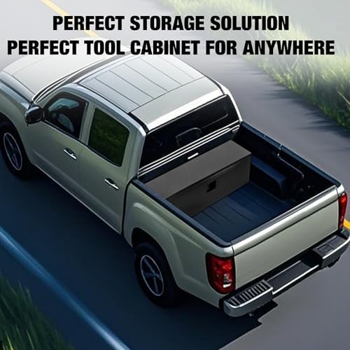 Garvee Black Steel Truck Bed Tool Box, Trailer Tongue Box, Truck Storage Organizer Tool Chest For Truck Bed, RV, Trailer (24"x 15"x 15"- Black) - Image 6