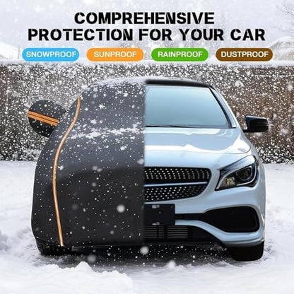 Car Cover Outdoor for Chery Tiggo 6 2024-2026, Waterproof Thicken Full Car Covers with Cotton Lining, Large Hail Blanket Rain Snow Sun UV Protection Covers - Image 6