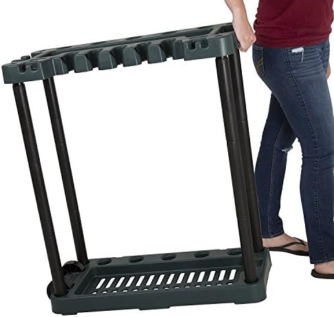 Garden Tool Organizer - Utility Rack, Holds Yard Tools - Garage Organizers and Storage Home Essentials by Stalwart - 40 Yard Tools, UNIT | Rolling Utility Cart with Wheels - Garage Organization and Storage Home Essentials - Image 6
