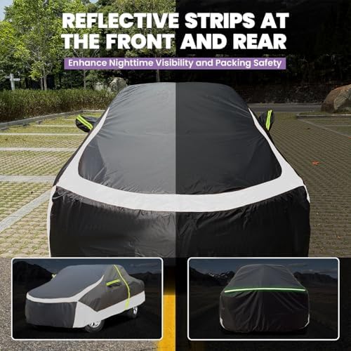 Waterproof Heavy Duty Truck Cover Custom Full Exterior Covers with Sunshade, Cotton Liner, Breathable Ventilation Mesh and Zipper, Fit (Truck XL-Length 240 to 254 inch) - Image 6