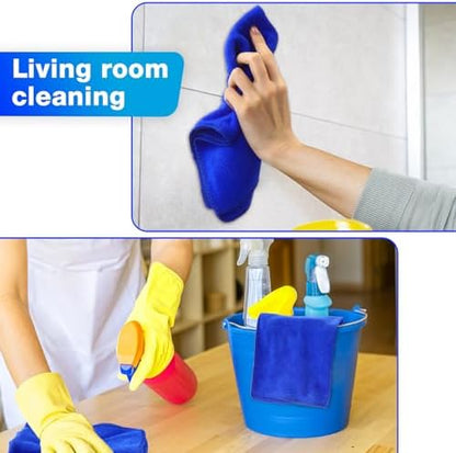 Nuenen Car Microfiber Clean Cloths, Blue, 16 x 16 Inch, 140 Pcs - Image 6