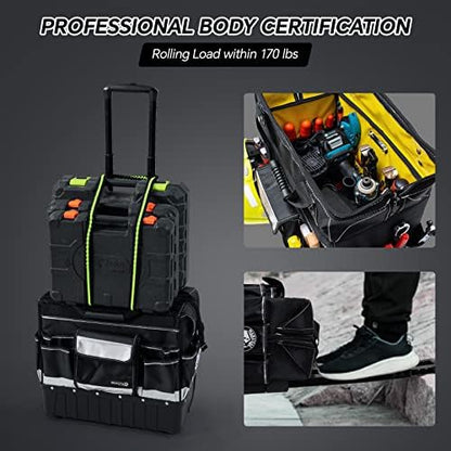 MARUTAI 18in Rolling Tool Bag with Wheels, 29 Pocket Organizer for Jobsites - Image 2