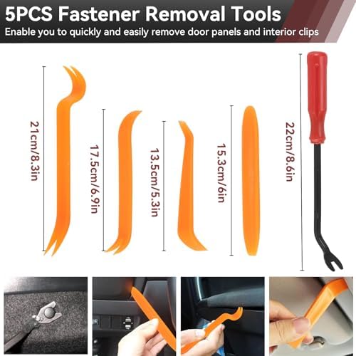1240PCS Auto Retainer Clips Kit with Trim Removal Tools and 3-Layer Organizer Box, 32 Sizes Push Rivets Fasteners for Car Bumper, Fender, Door Panel and Interior Repair - Image 4