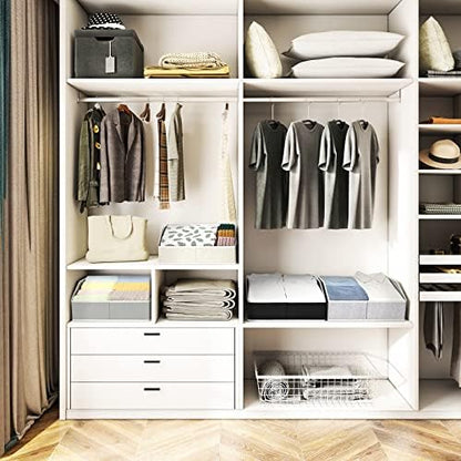 Homsorout Large Storage Bins Baskets - 6 Pack Closet Storage Cubes, Fabric Baskets for Organizing, Cube Organizer Bins with Handles, Foldable Boxes for Clothes, Towels, Grey - Image 3