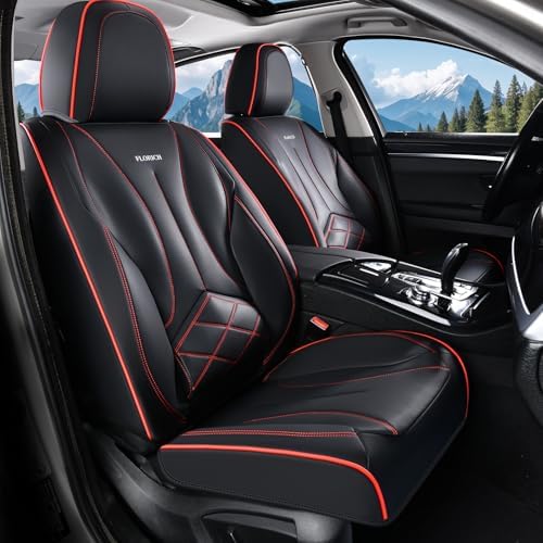 FLORICH Leather Car Seat Cover, Car Seat Covers Full Set, Waterproof Car Seat Protectors 5 Seats, Front and Rear Seat Covers for Cars, Automotive Seat Covers Protector Fit for Most Cars Trucks - Image 2
