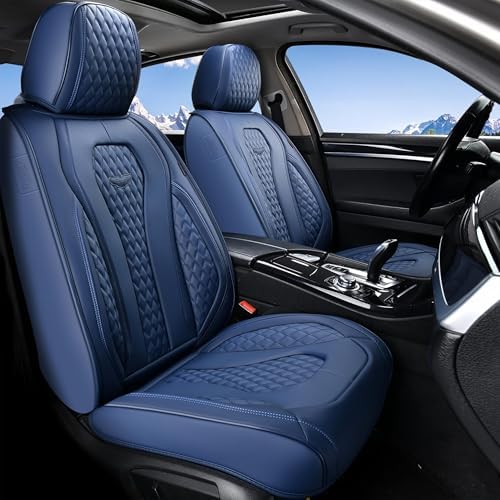 Coverado Seat Covers, Car Seat Covers Front Seats, Blue Car Seat Cover, Waterproof Car Seat Covers, Car Seat Cushion, Front Car Seat Covers Leatherette Car Seat Protector Universal Fit Most Cars by COVERADOAUTO