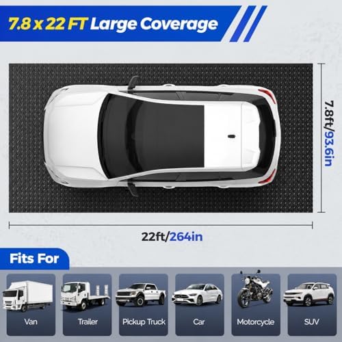7.8x22 FT Heavy Duty Garage Floor Mat, 2.8mm Thickened Garage Flooring Roll - Image 3