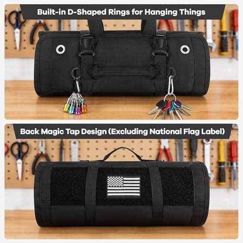 ANILD 15.5 Inch Large Long Tool Bag Roll Up, Roll Up Tool Bag Organizer - Image 5