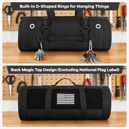ANILD 15.5 Inch Large Long Tool Bag Roll Up, Roll Up Tool Bag Organizer - Image 5