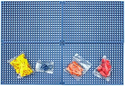 Organizer Genie 76 Piece Pegboard Tool Organizer Starter Kit, Flexible and Specially Designed to Hold All Tools - 4 Blue Pegboards, 36 Socket Holders, 36 Universal Clips by AscendTools