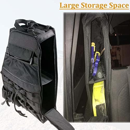 Roll Bar Storage Bag Cargo Cage with Multi-Pockets for 2007~2022 Jeep Wrangler JK TJ JL & Unlimited 4 Doors Organizers Saddlebag Holder Bags Tool Kits (Pack of 2) - Image 5