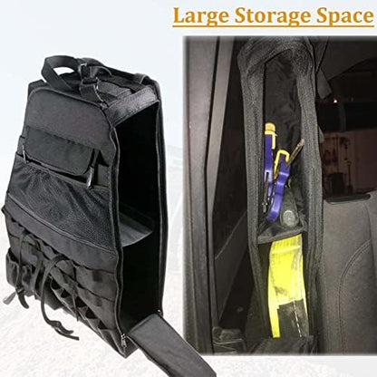 Roll Bar Storage Bag Cargo Cage with Multi-Pockets for 2007~2022 Jeep Wrangler JK TJ JL & Unlimited 4 Doors Organizers Saddlebag Holder Bags Tool Kits (Pack of 2) - Image 5