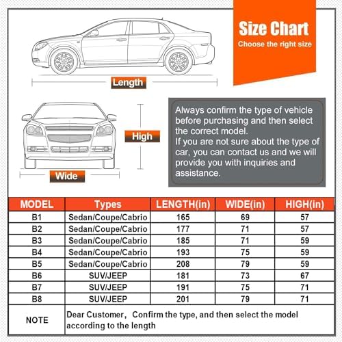 Kayme Hail Protector Car Cover Fit Sedan/Coupe-Length (194 to 208 Inch) - Image 5