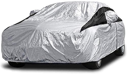 Titan Premium Multi-Layer PEVA Car Cover for Large Sedans 203-212". Waterproof, UV Protection, Anti-Scratch Protective Lining, Driver-Side Zippered Opening. Fits Avalon, XTS, 6-8 and More. by TitanPerformanceProducts