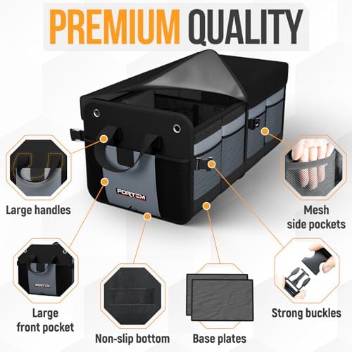 FORTEM Trunk Organizer - Collapsible Car Organizer & Storage Bag for SUVs - Image 2