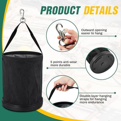 Lineman Canvas Bucket Tool Bag, 15" x 12 - Image 3