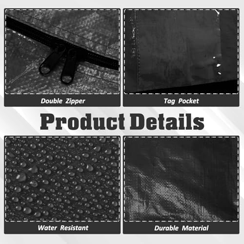 Windyun 4 Pcs 195 Gallon Extra Large Moving Bags XXL Heavy Duty Storage Bag - Image 3