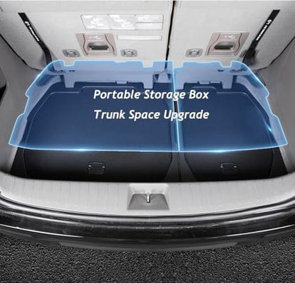 Kia Carnival Trunk Organizer Storage Box, Insert Cargo Bins for 2021-2026 Carnival, Rear Hatch Container with Lid Tray - Image 2