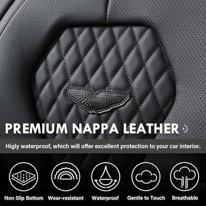 Coverado Seat Covers, Car Seat Covers Front Seats, Black Car Seat Cover, Waterproof Car Seat Covers, Car Seat Cushion, Front Car Seat Covers Leatherette Car Seat Protector Universal Fit Most Cars - Image 5