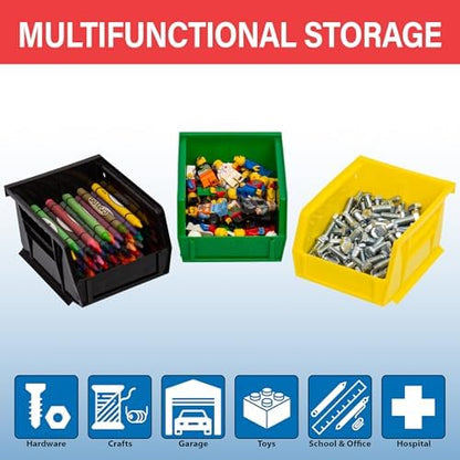 Akro-Mils 30210 AkroBins Plastic Storage Bins, 5"x4"x3", Blue, 24-Pack - Image 4