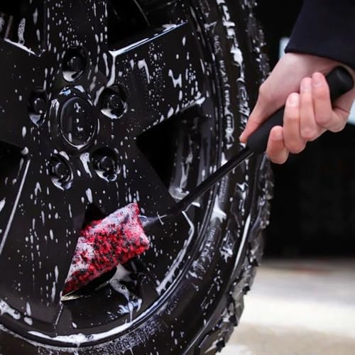 Ethos Wheel Brush for Car Detailing – Plush Rim Cleaner Brush, Car Cleaning Brush Kit, Soft Wheel Cleaner Brush, Rim Brushes for Cleaning Wheels, Clean Car Rim Wheels Safely - Image 3