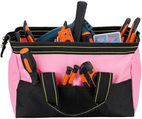 Sanwuta 3 Pack 16 Inch Tool Bags, Classic, Red, Pink, Light Purple - Image 4