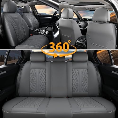 Coverado Car Seat Covers, Car Seat Covers Front Seats, 2-Pack Front Seat Cover, Nappa Leather Waterproof Seat Covers, Car Seat Protectors, Automotive Seat Covers Universal Fit for Most Vehicles - Image 4